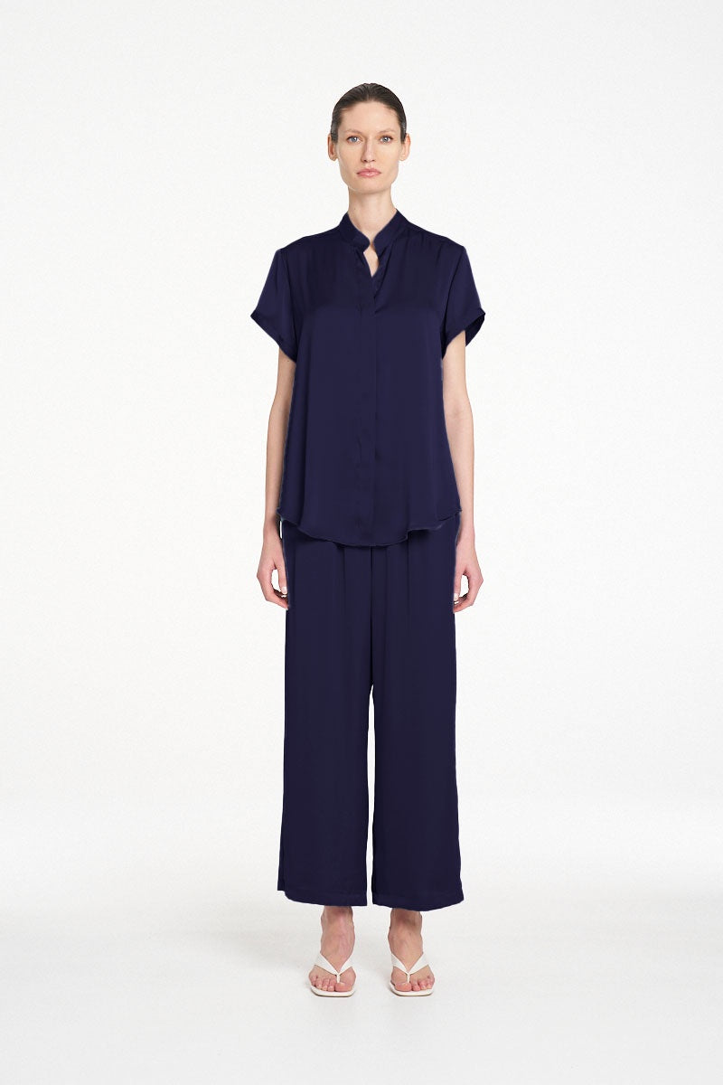 Mela Purdie Soft Stand Shirt - Navy