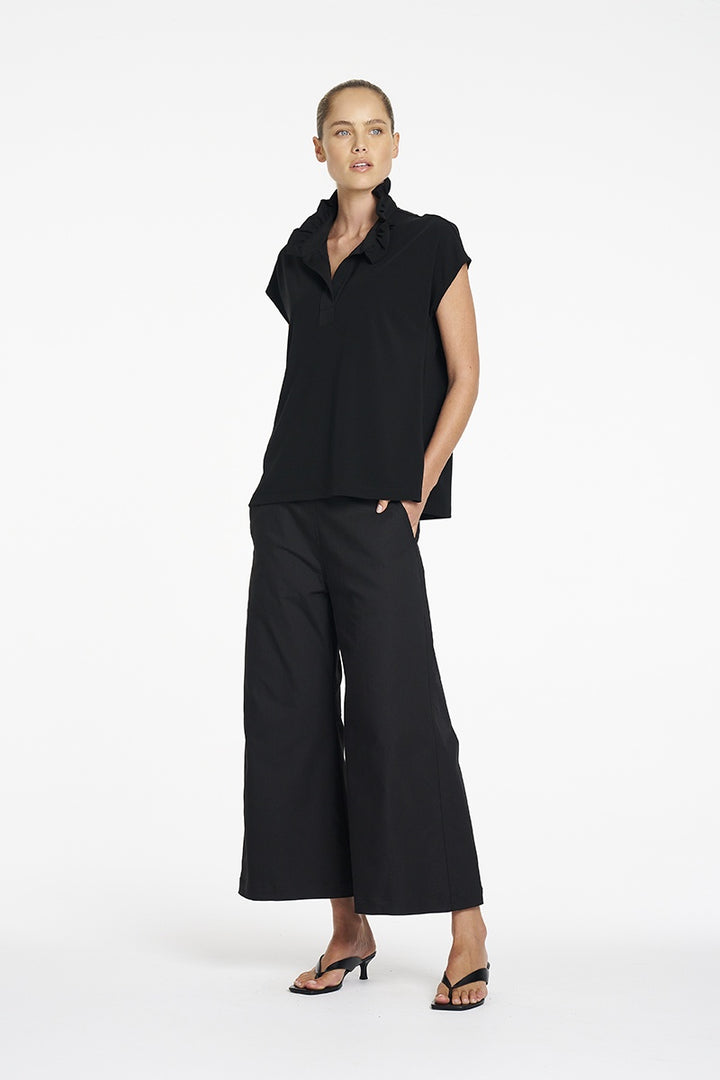 Mela Purdie Frill Shell Knit - Blk
