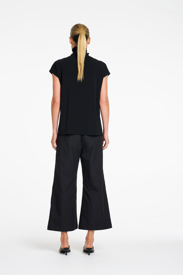 Mela Purdie Crop Flat Pant - BLK