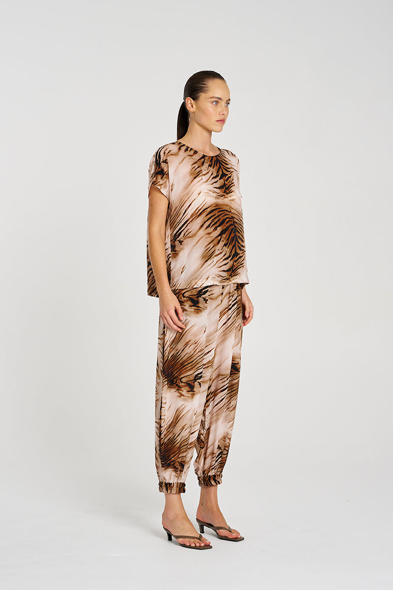 Mela Purdie Tiger Cap Shell Top