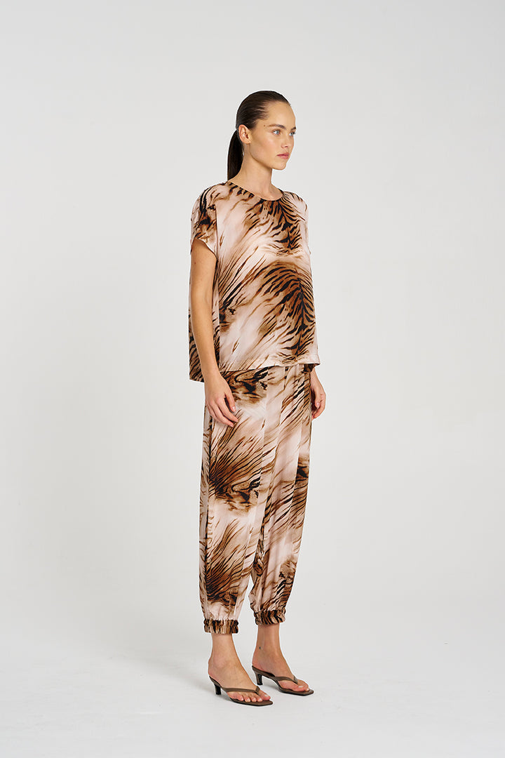 Mela Purdie Tiger Cap Shell Top