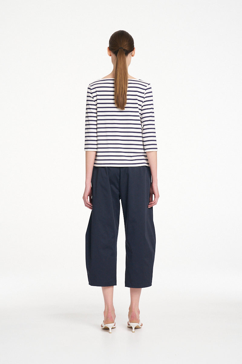 Mela Purdie Relaxed Boat Neck top - Ink