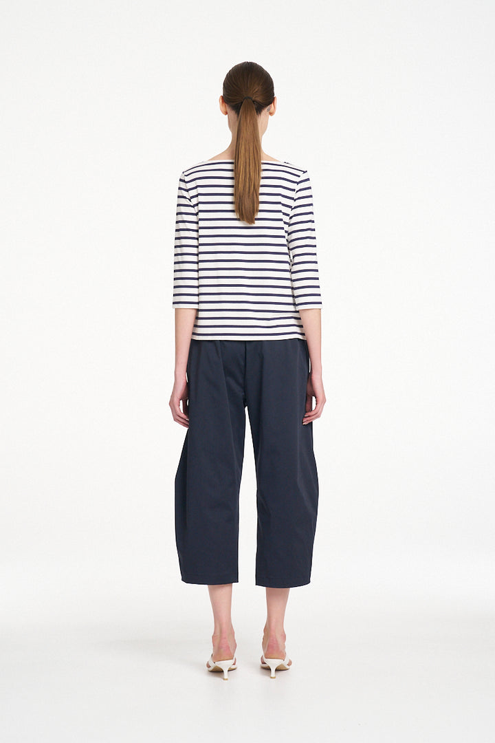 Mela Purdie Relaxed Boat Neck top - Ink