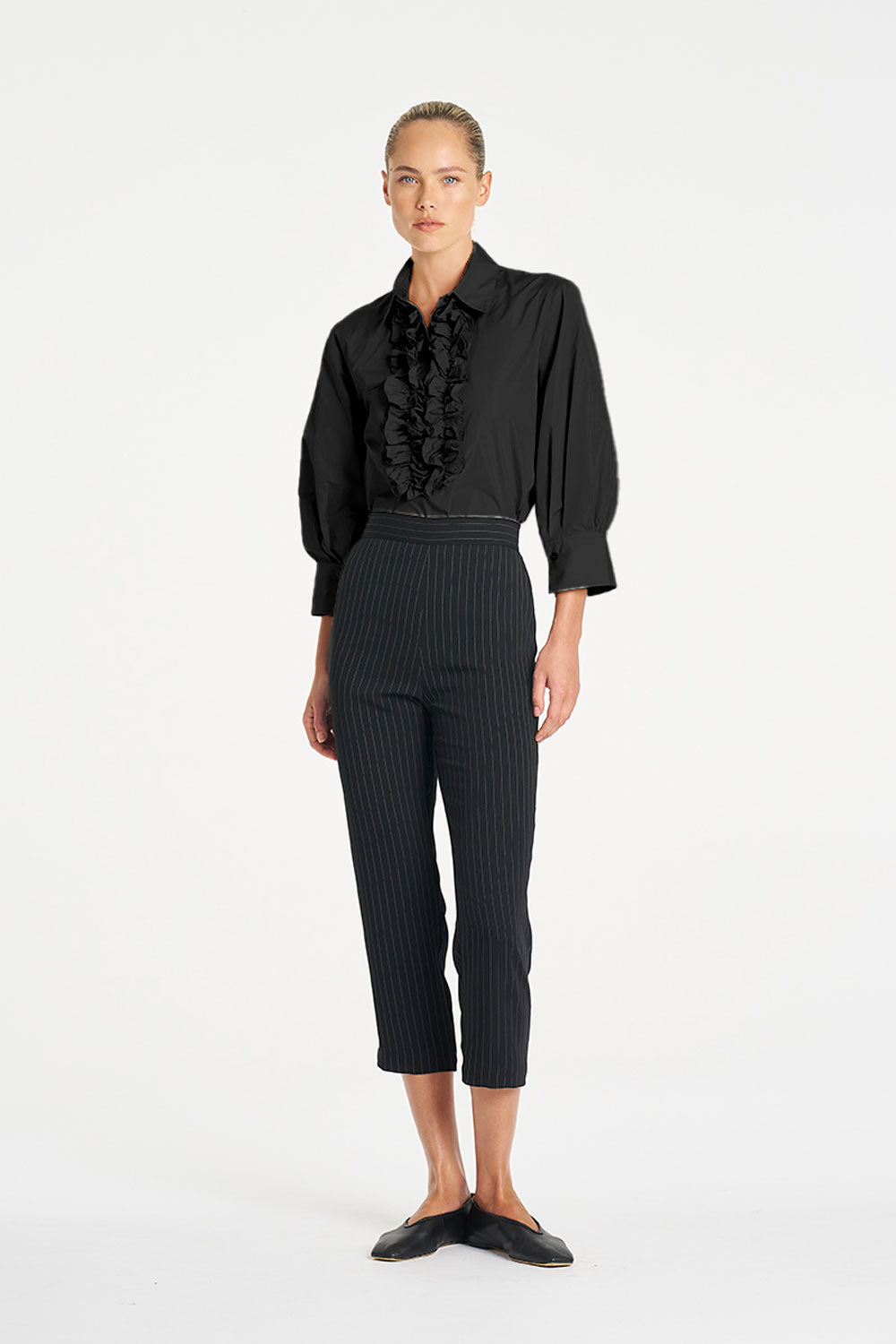 Mela Purdie Ruffle Resort Top - BLK