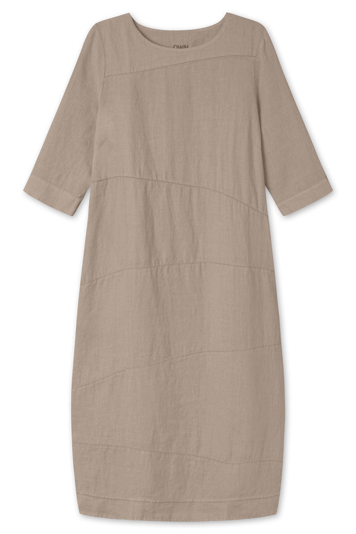 By Basics Linen Dress - Mole