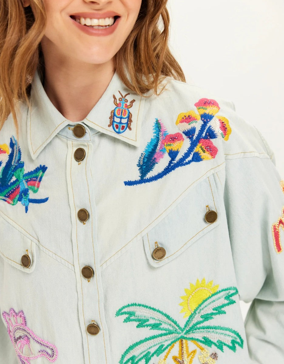 ME369 Adelyn oversized denim shirt