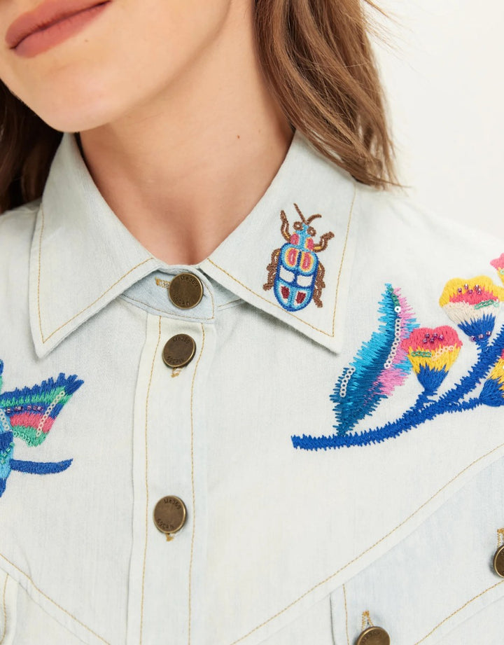 ME369 Adelyn oversized denim shirt