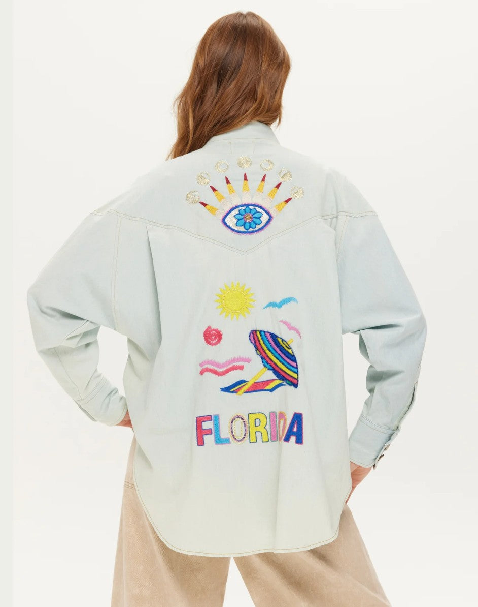 ME369 Adelyn oversized denim shirt