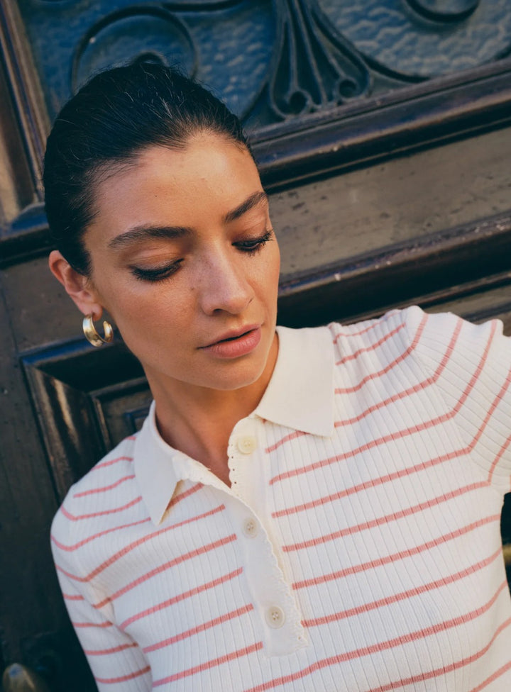 Mos Mosh Caliz Stripe Knit - Peach