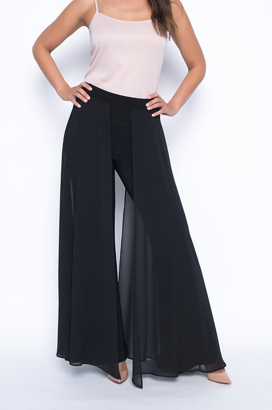 Frank Lyman Black Woven Palazzo Pant