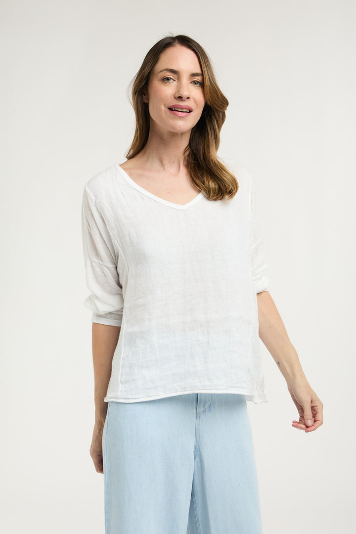 Love From Italy Calypso LS top - WH