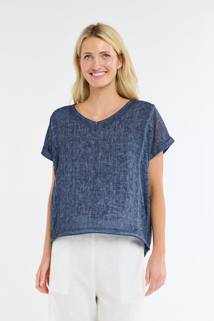 Love From Italy V-neck Calypso short Sleeve Top