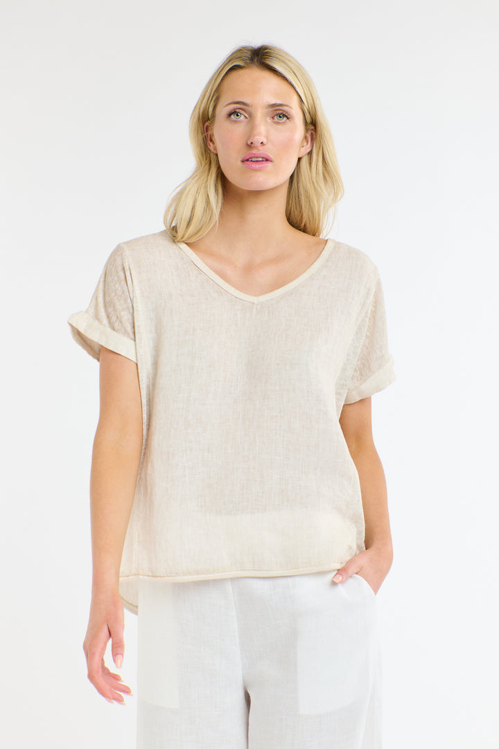 Love From Italy V-neck Calypso short Sleeve Top