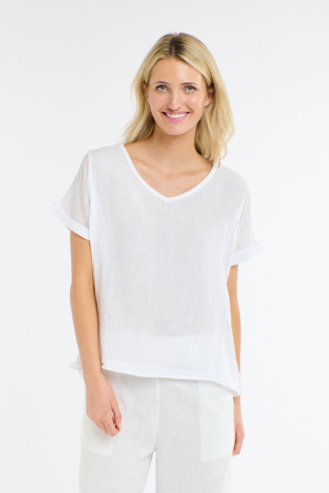 Love From Italy V-neck Calypso short Sleeve Top