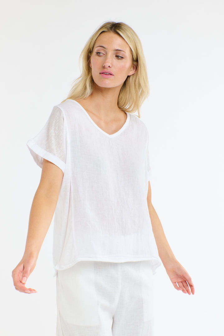 Love From Italy V-neck Calypso short Sleeve Top