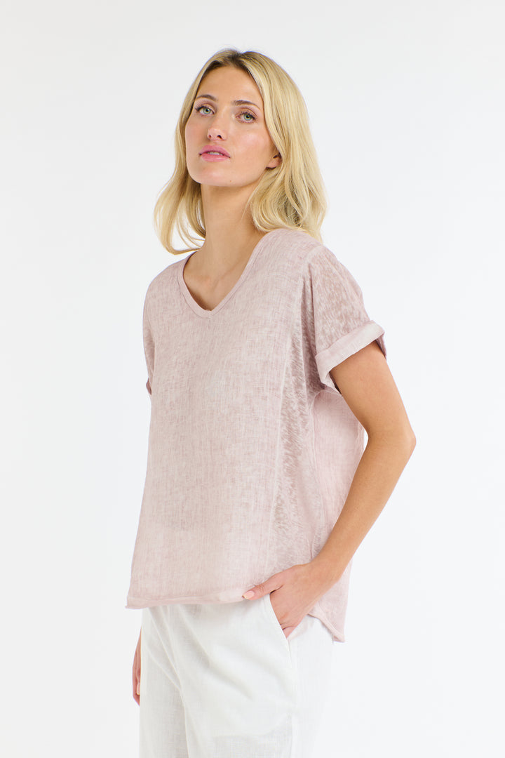 Love From Italy V-neck Calypso short Sleeve Top