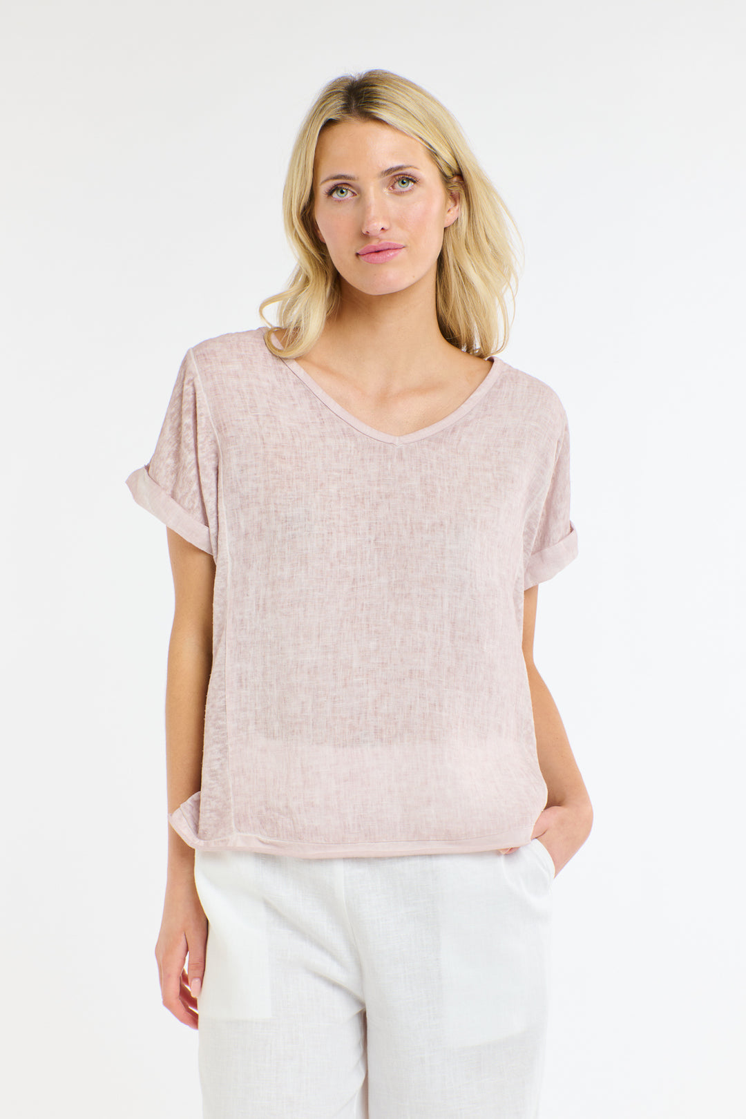 Love From Italy V-neck Calypso short Sleeve Top