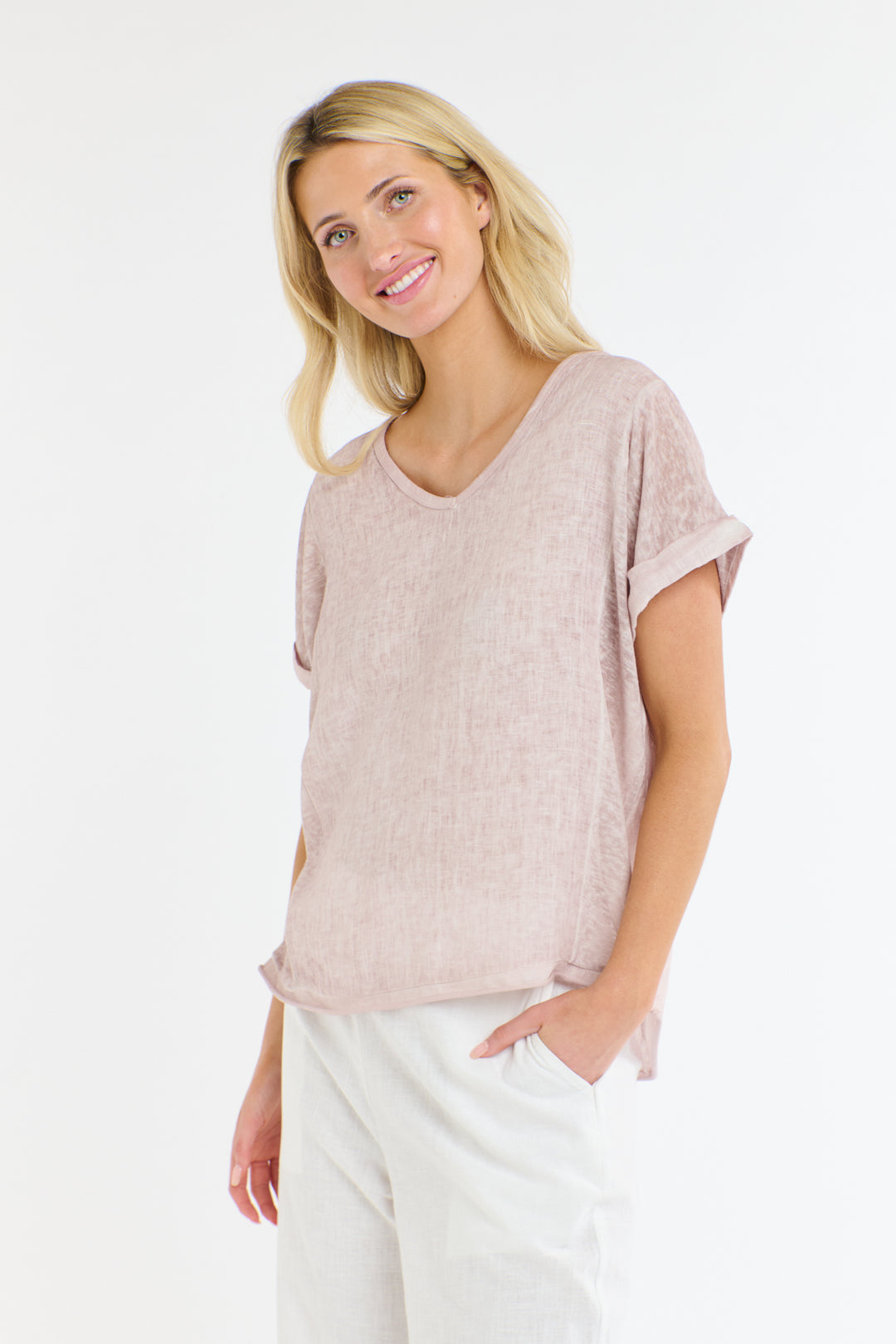 Love From Italy V-neck Calypso short Sleeve Top