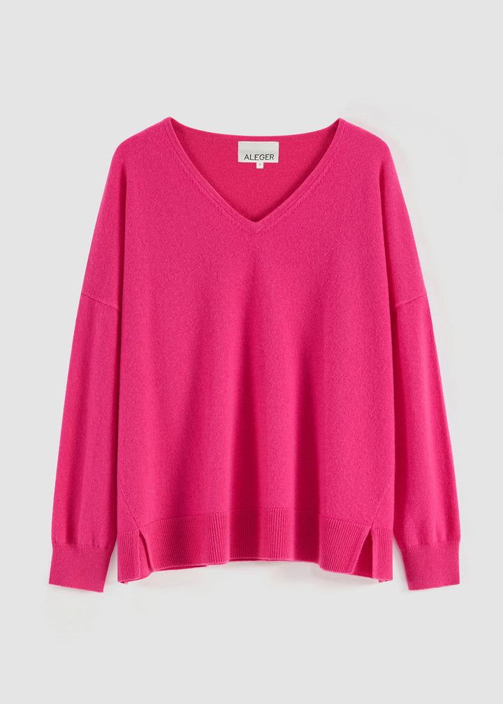 Aleger Cashmere Blend Classic Vee