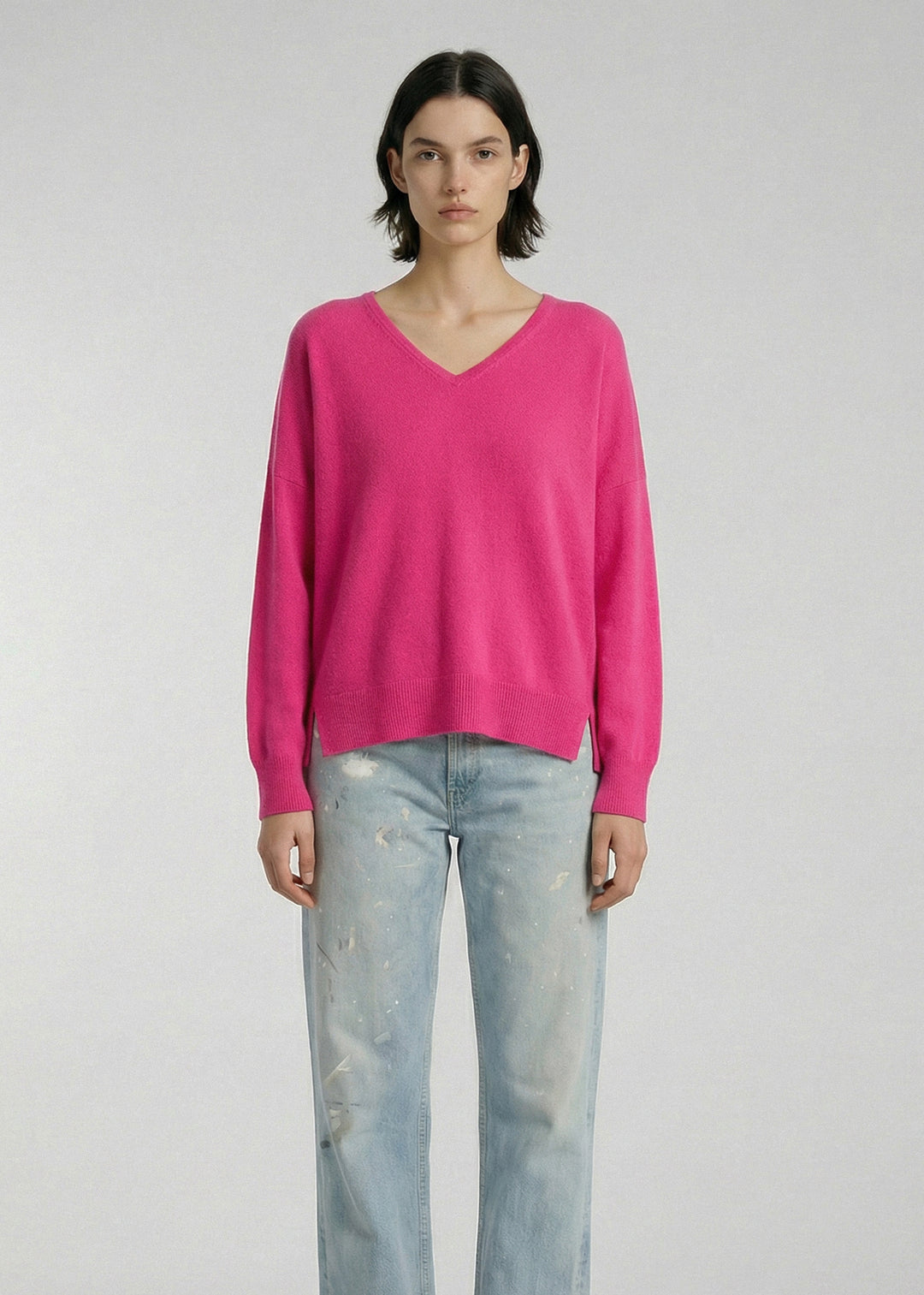 Aleger Cashmere Blend Classic Vee