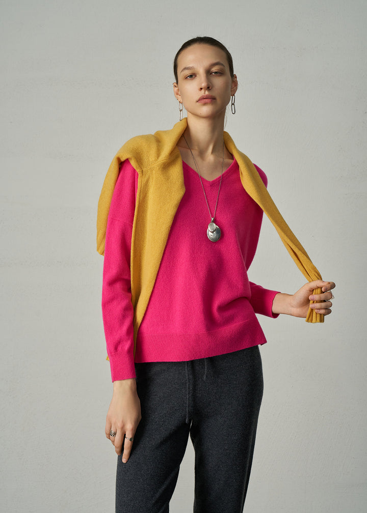 Aleger Cashmere Blend Classic Vee
