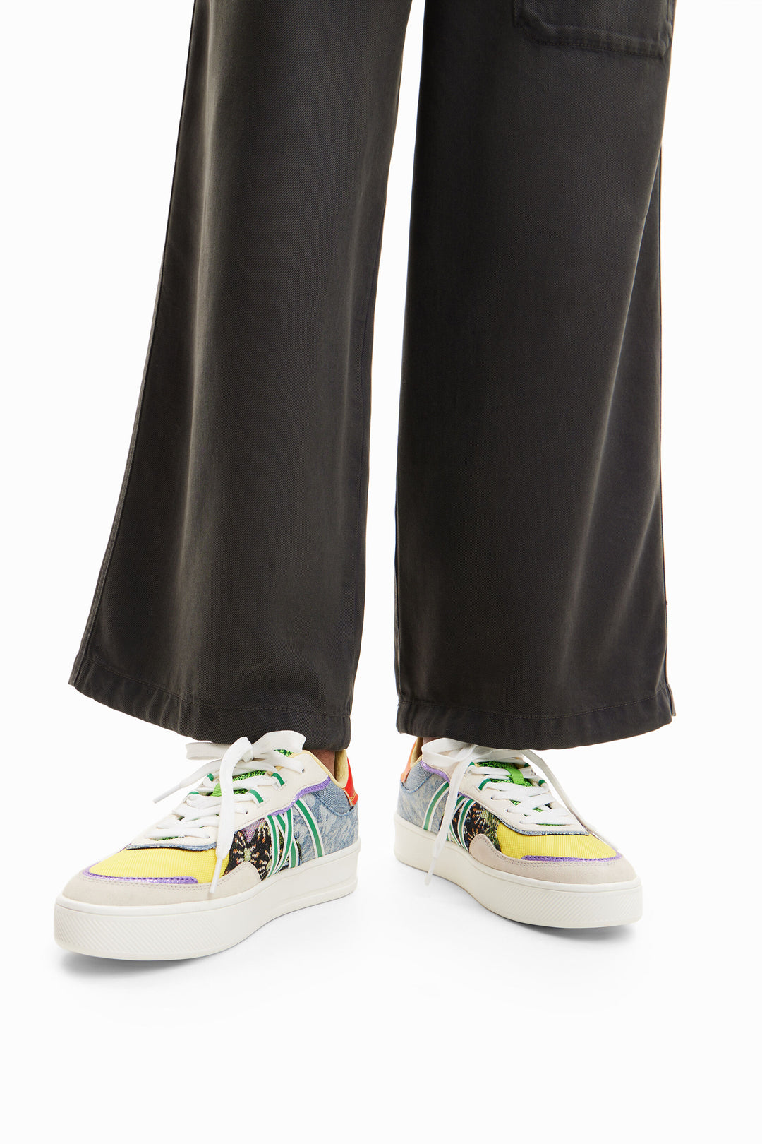 Desigual Patchwork platform sneakers