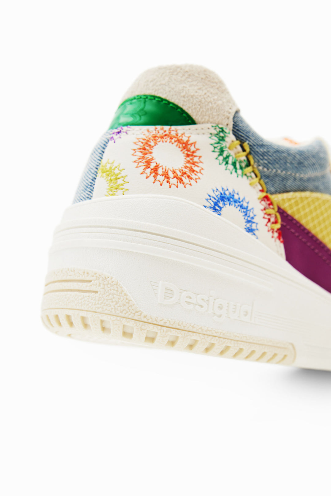 Desigual Retro multicolour patchwork sneakers