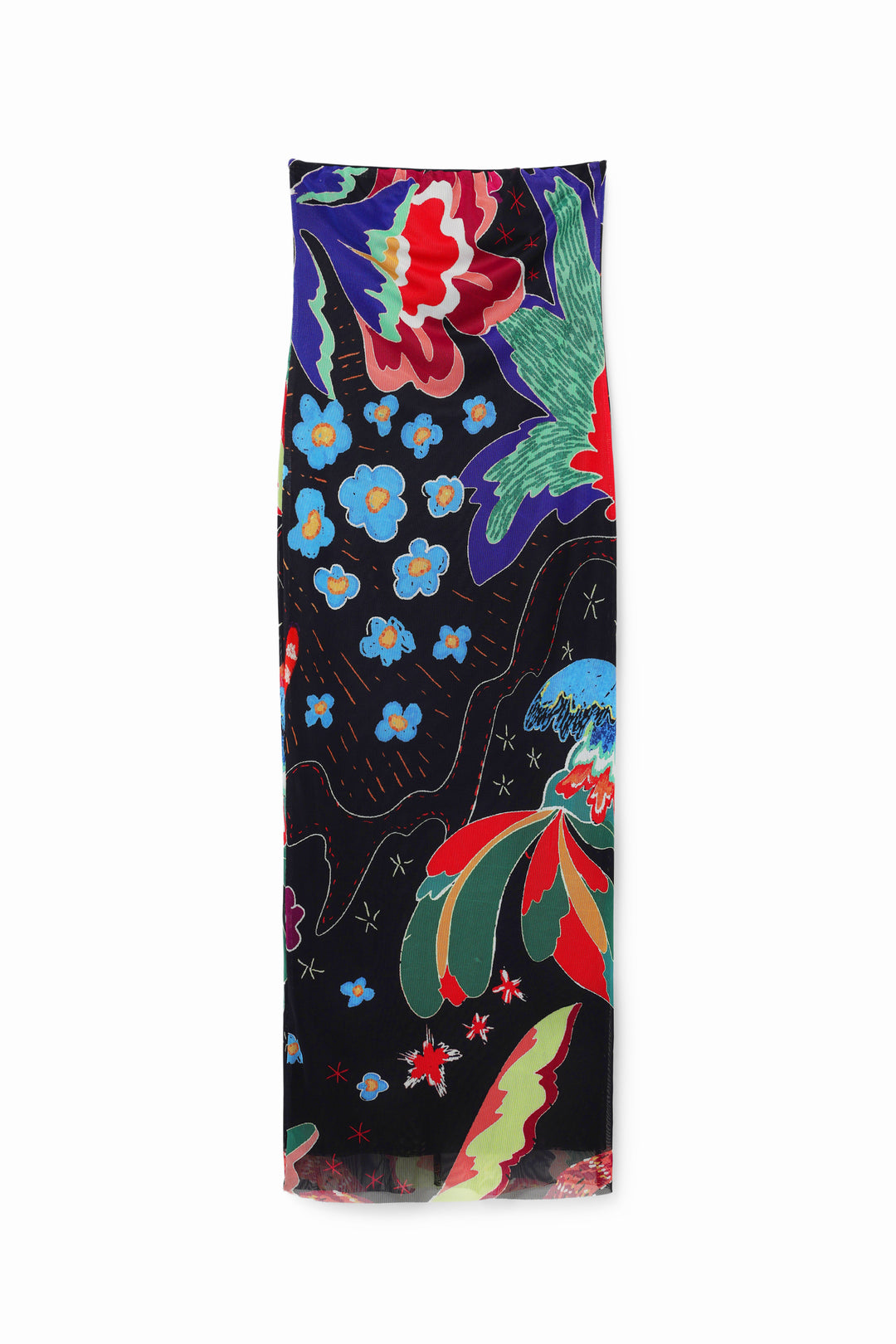 Desigual Jungle design bandeau midi dress