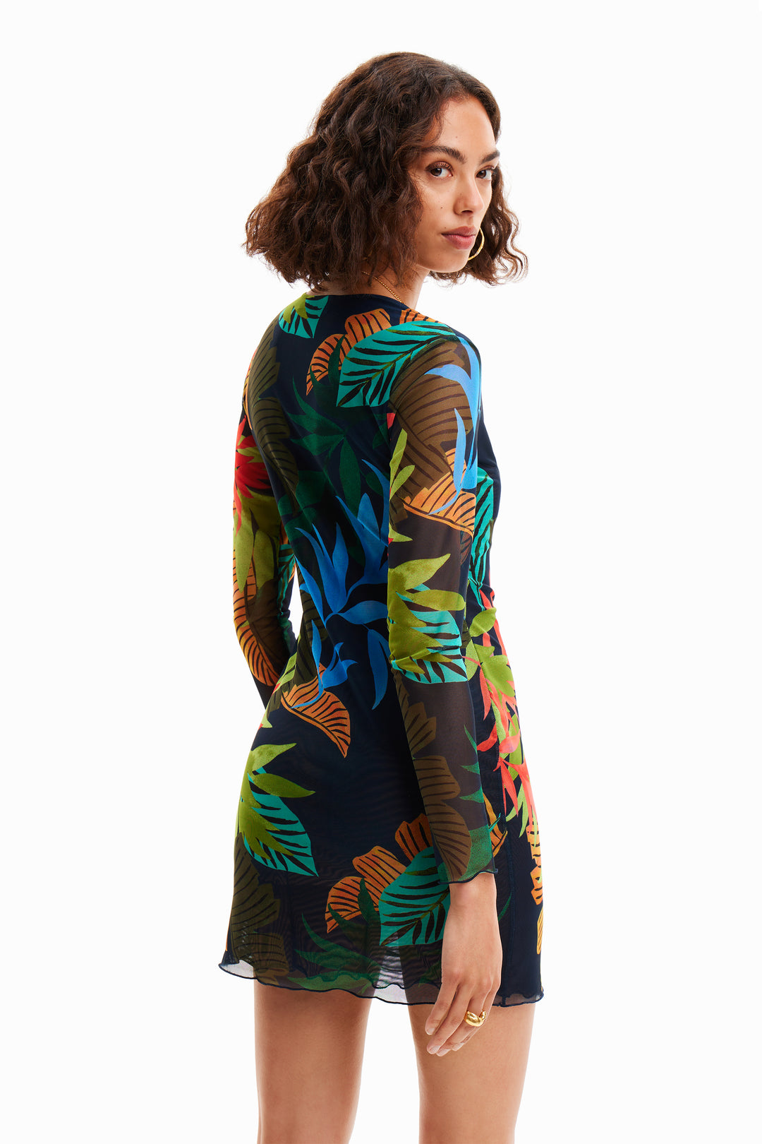 Desigual Tropical tulle mini dress