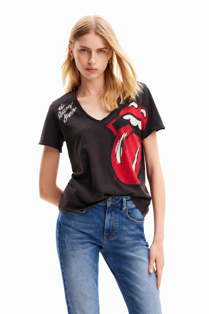 Desigual Rhinestone The Rolling Stones T-shirt