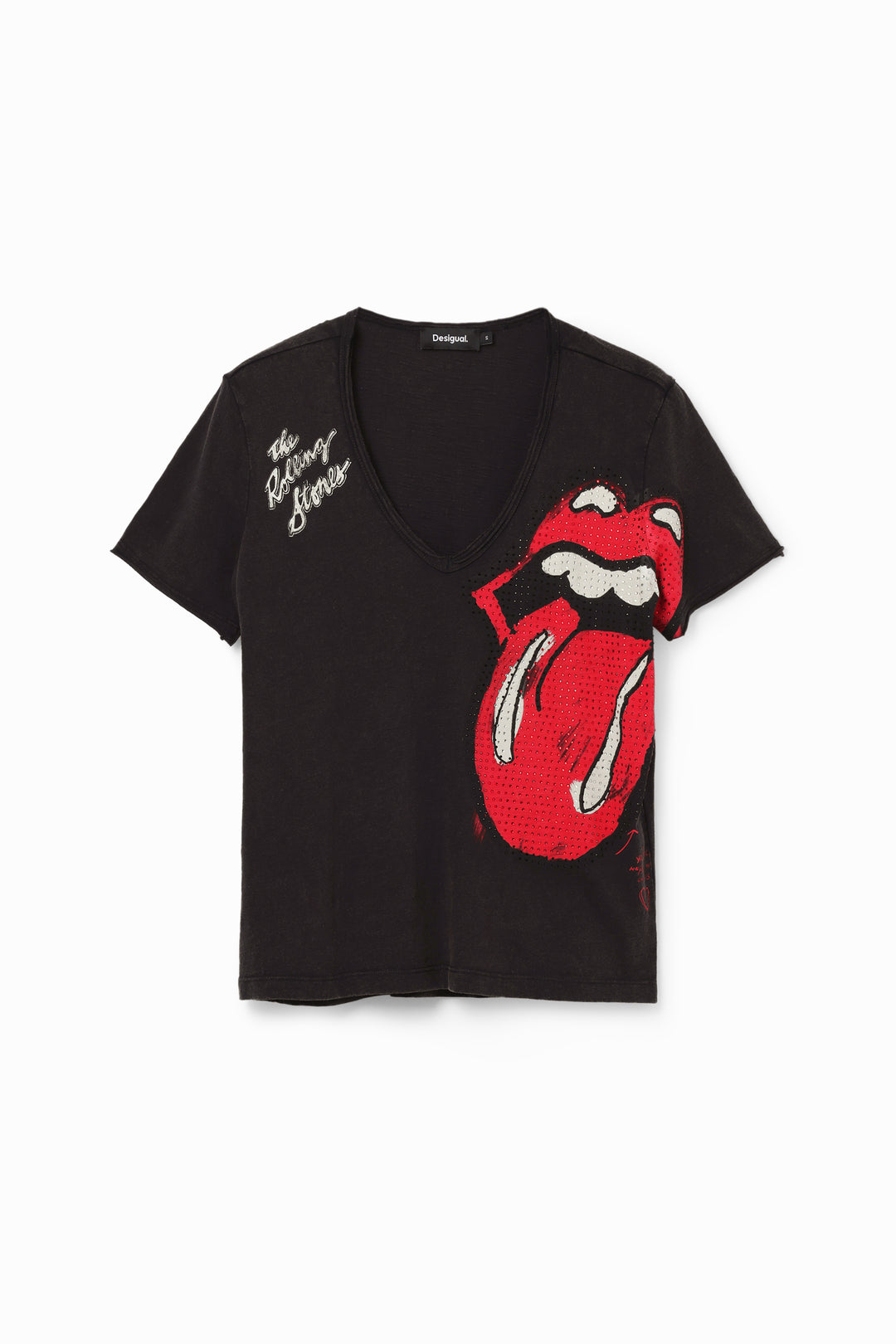 Desigual Rhinestone The Rolling Stones T-shirt