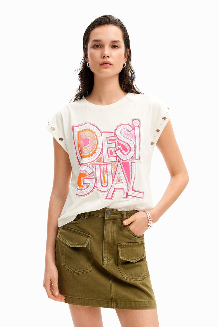 Desigual Logo patch T-shirt