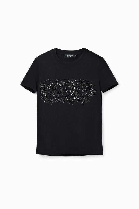 Desigual Rhinestone Love T-shirt