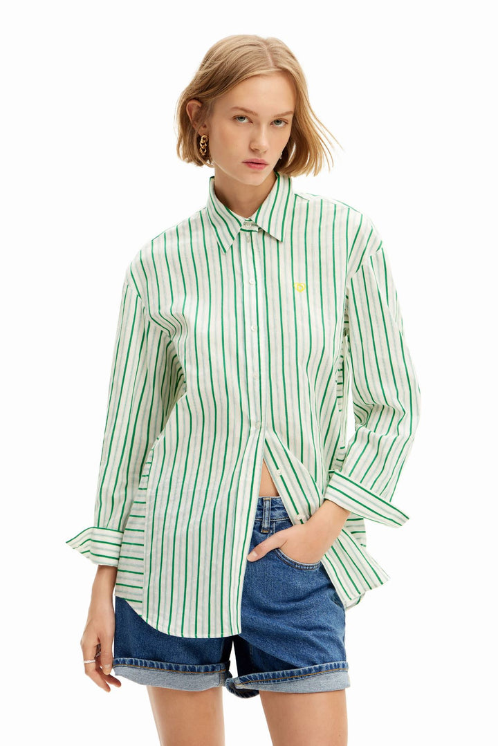 Desigual Oversize striped shirt