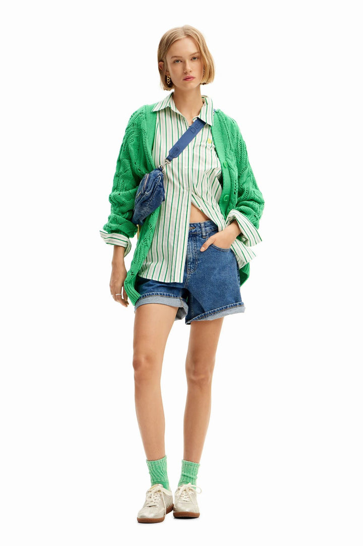 Desigual Oversize striped shirt