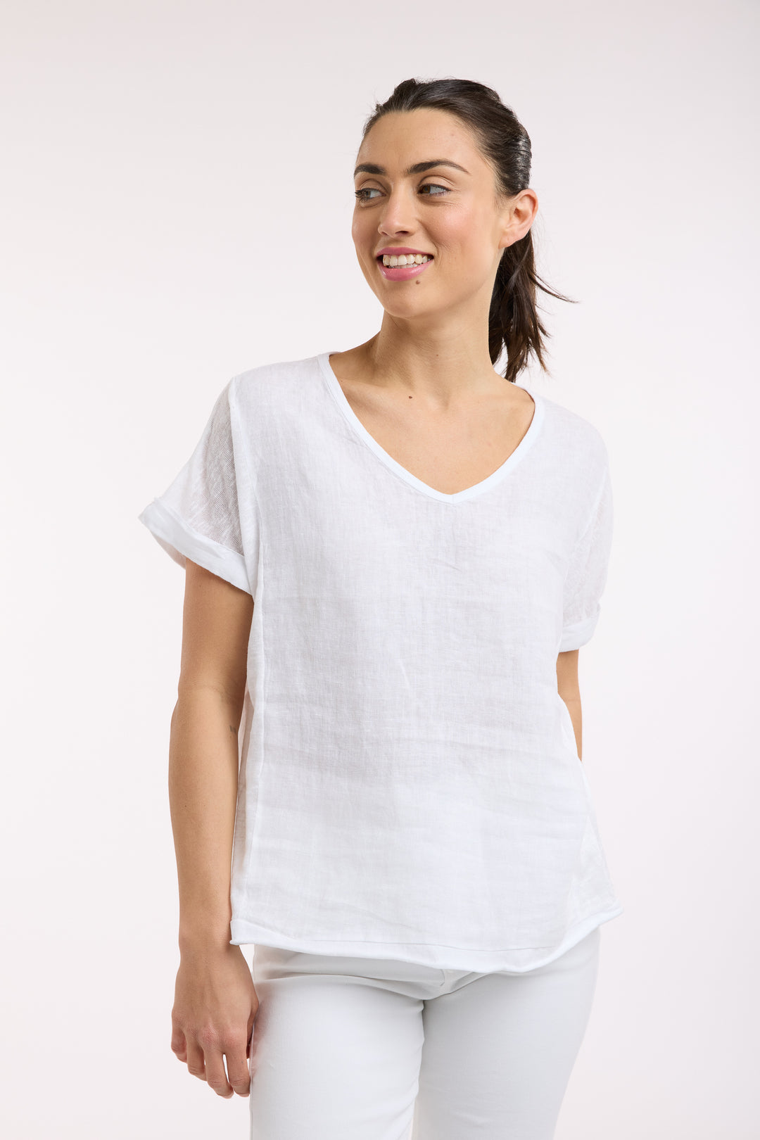 Love From Italy Calypso SS Top- WH