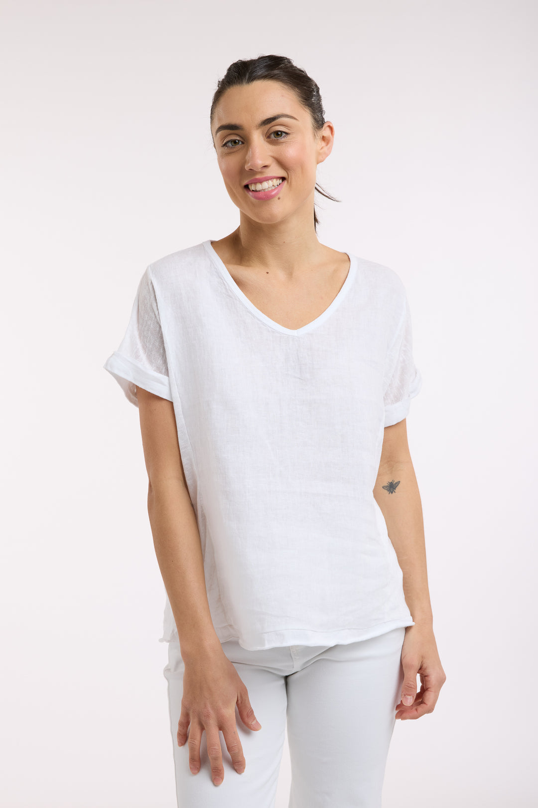 Love From Italy Calypso SS Top- WH