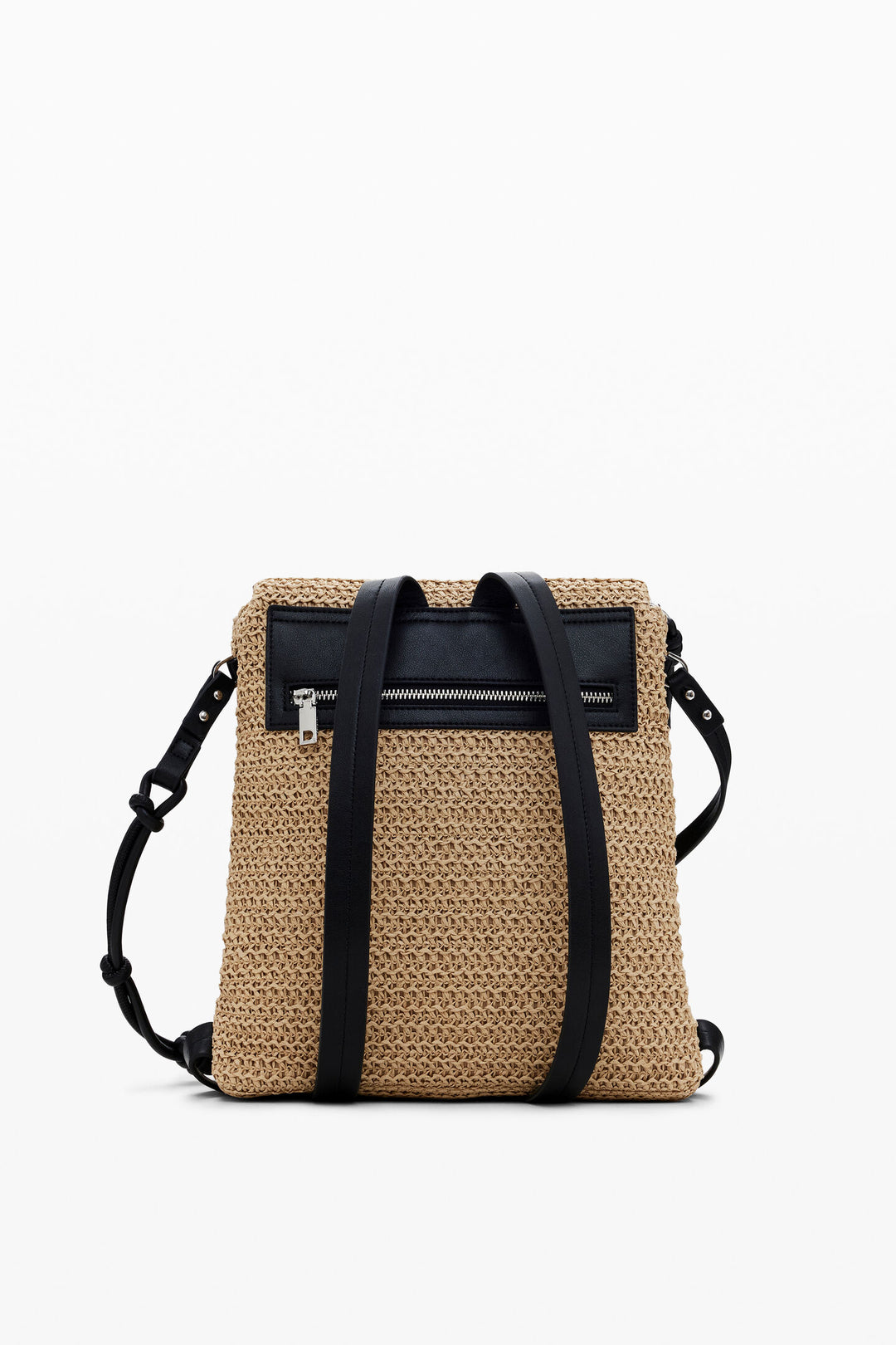 Desigual Logo Raffia Bag