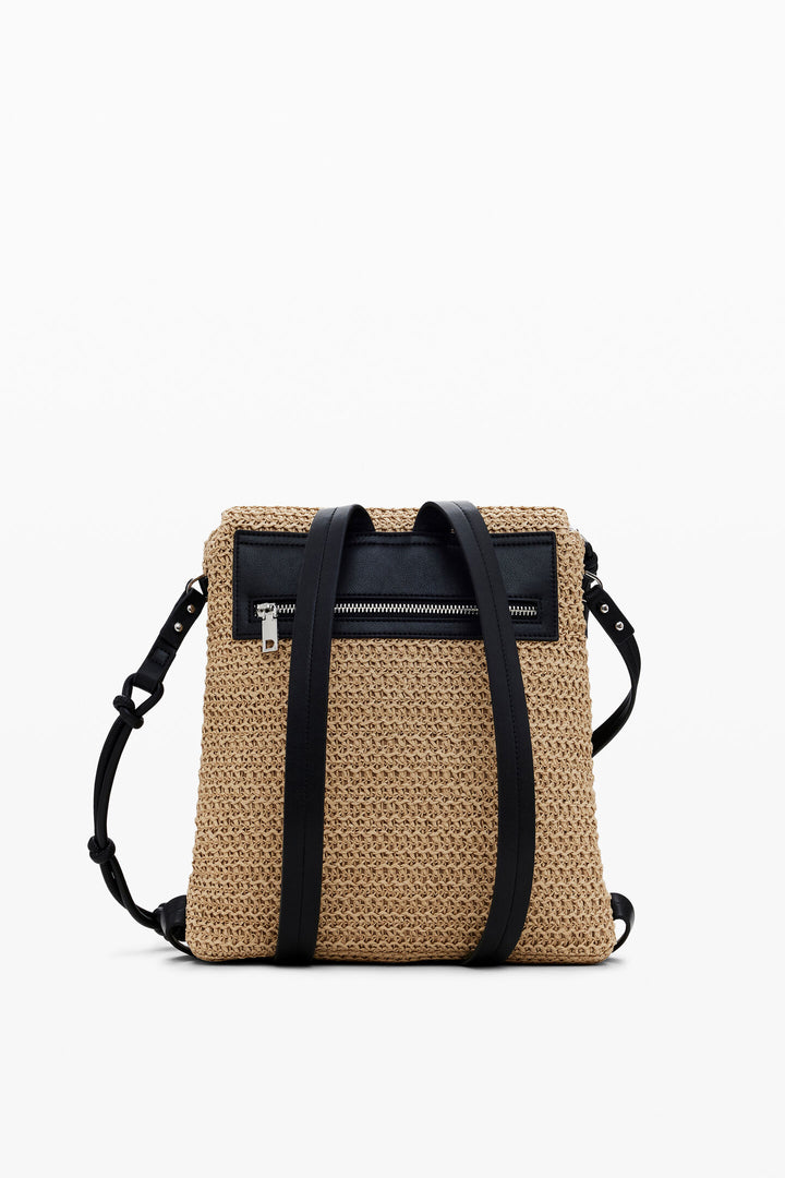 Desigual Logo Raffia Bag