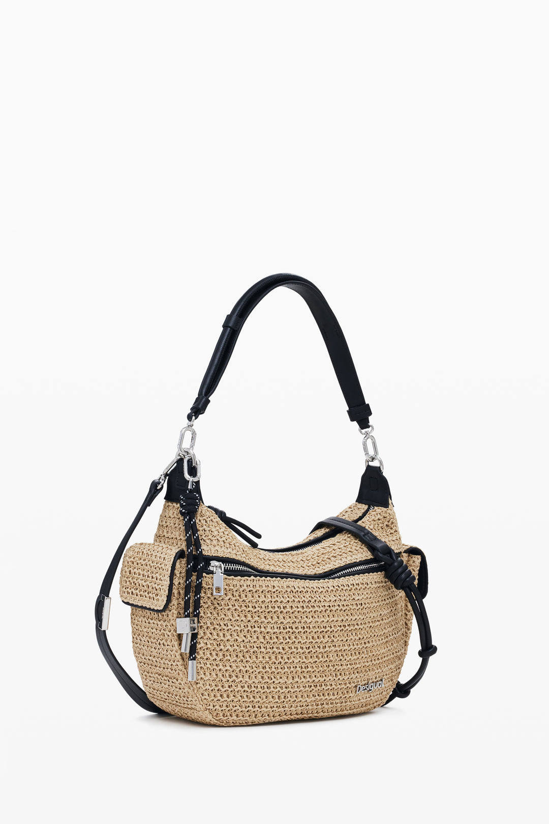 Desigual Raffia Shoulder Bag