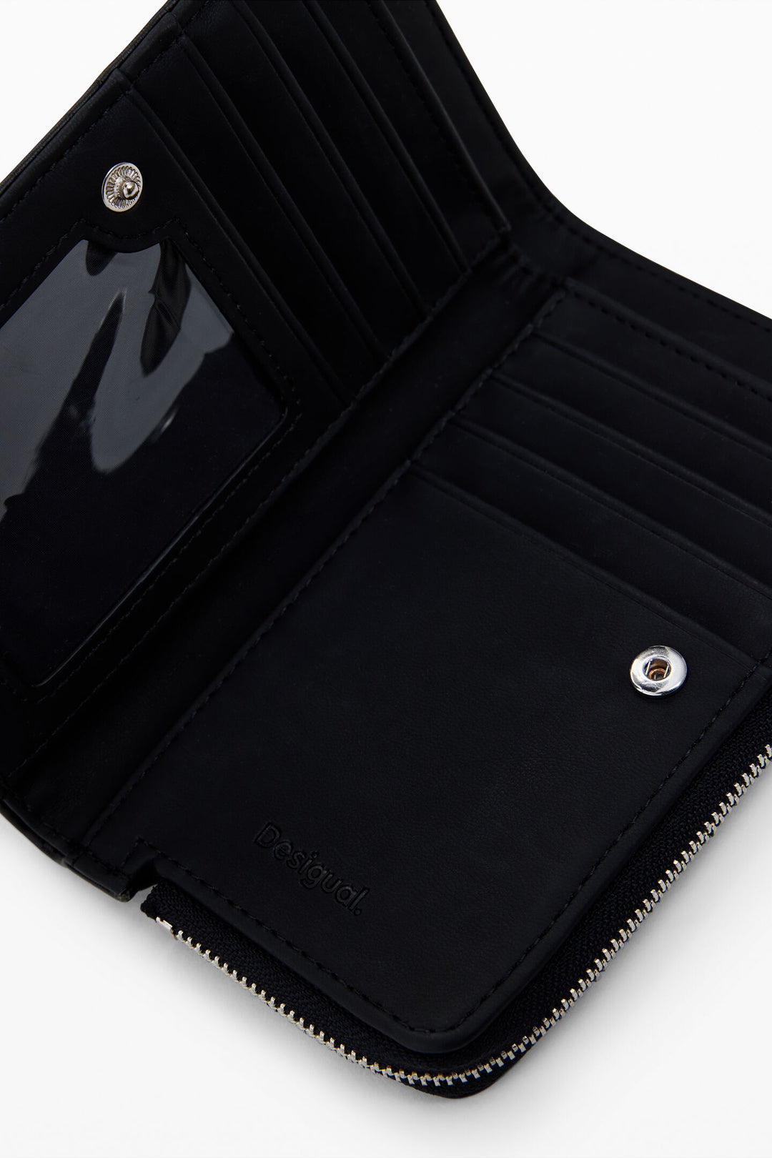 Desigual Embroidered Faux Leather Wallet