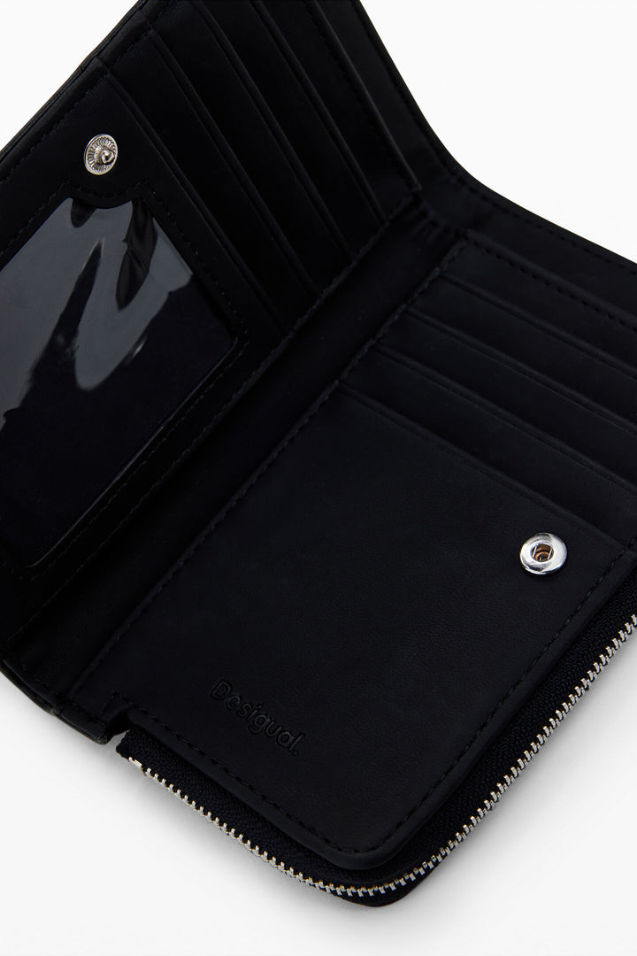 Desigual Embroidered Faux Leather Wallet