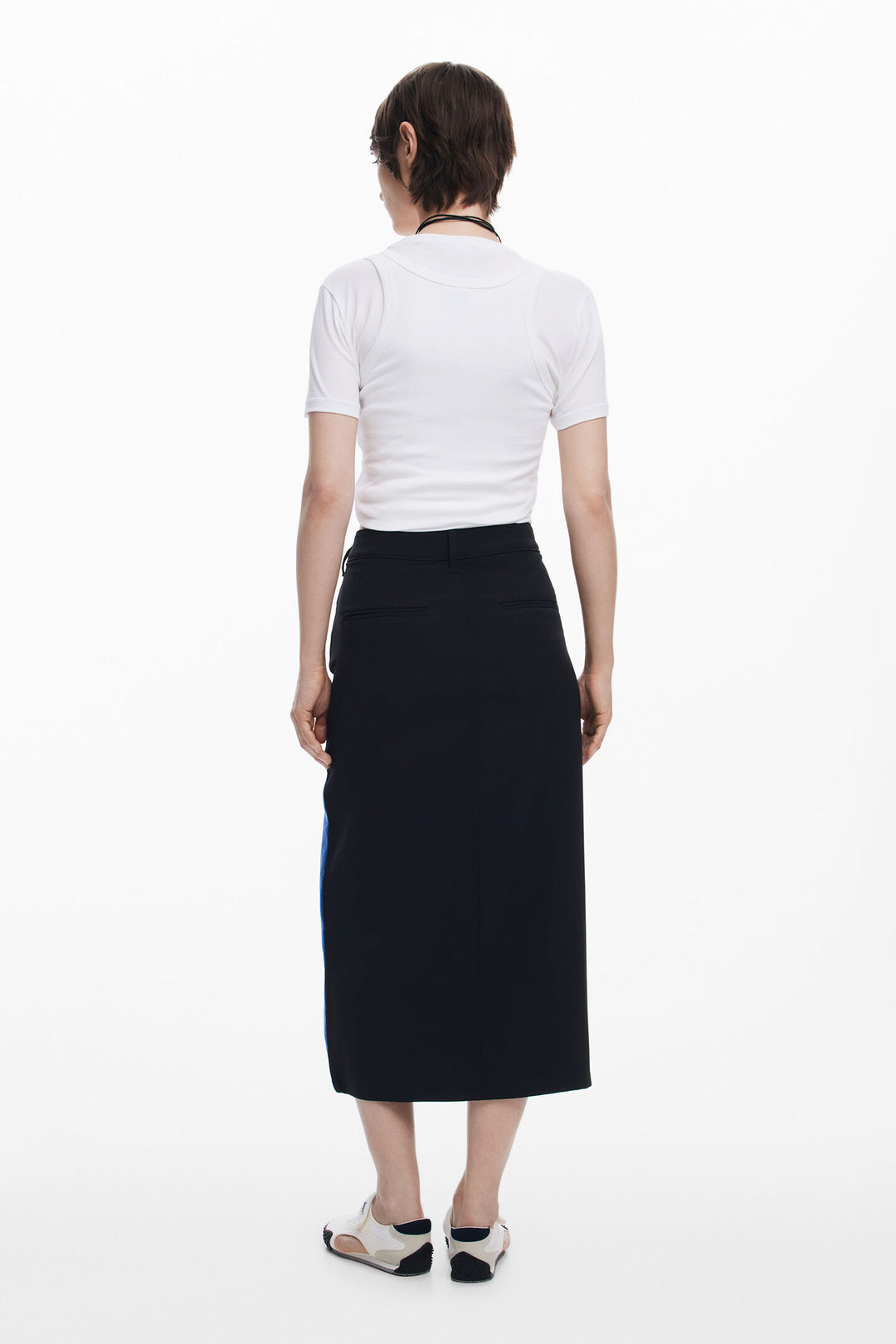 Desigual Cervantes Two-Tone Pencil Skirt