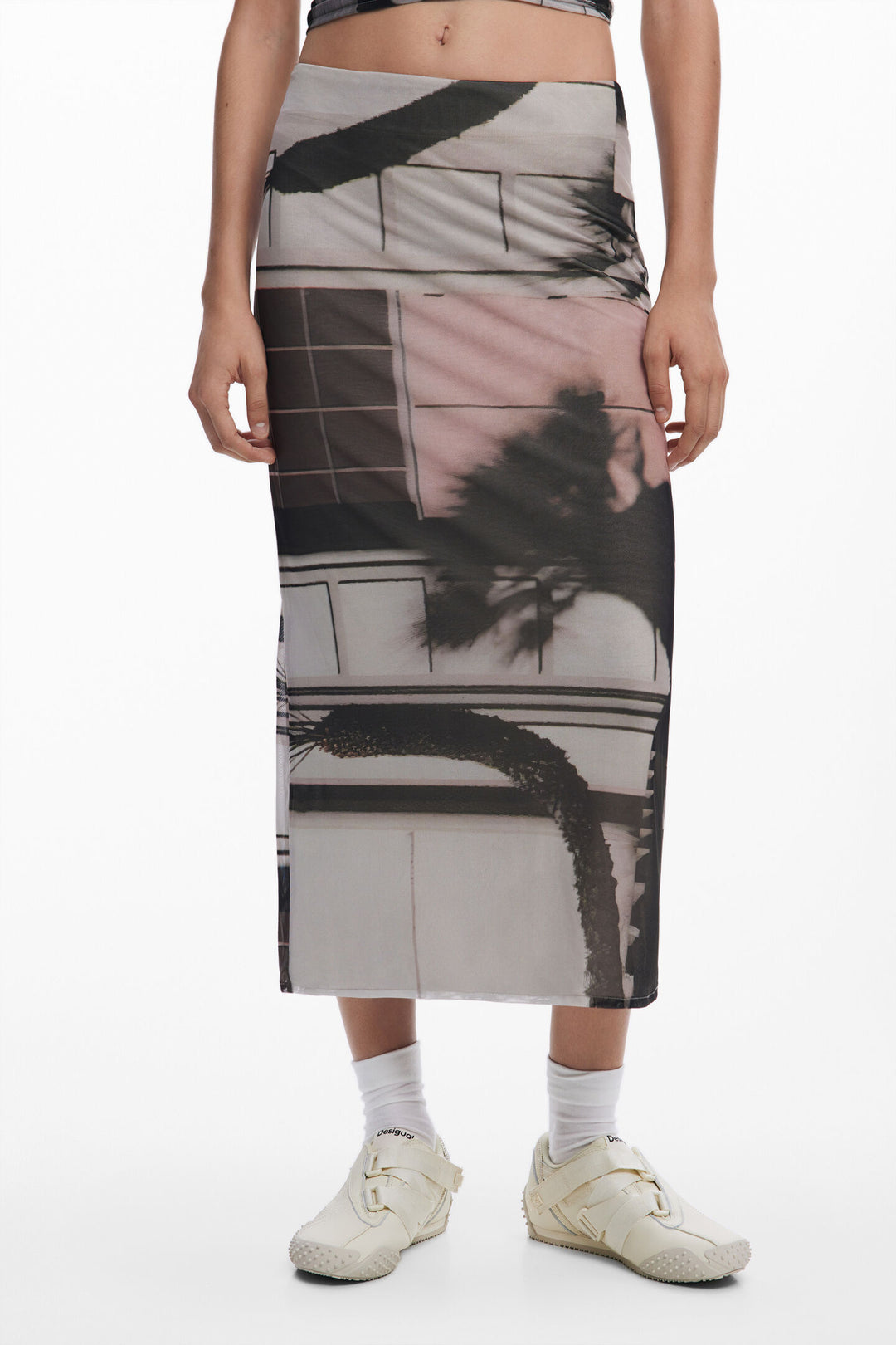 Desigual Shelley Straight Tulle Skirt