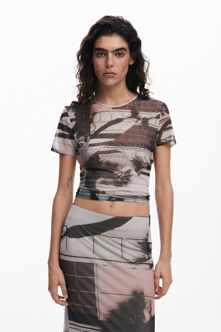 Desigual Shelley Straight Tulle Skirt