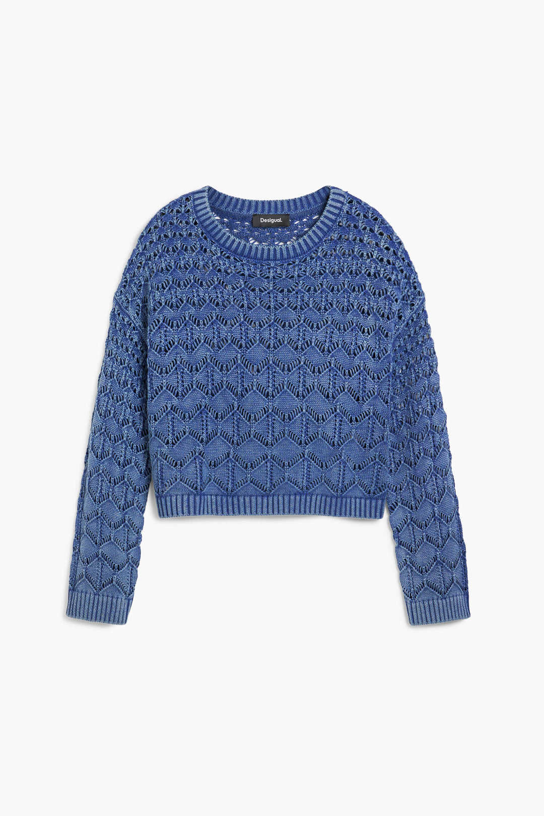 Desigual Reine Cropped Openwork Sweater