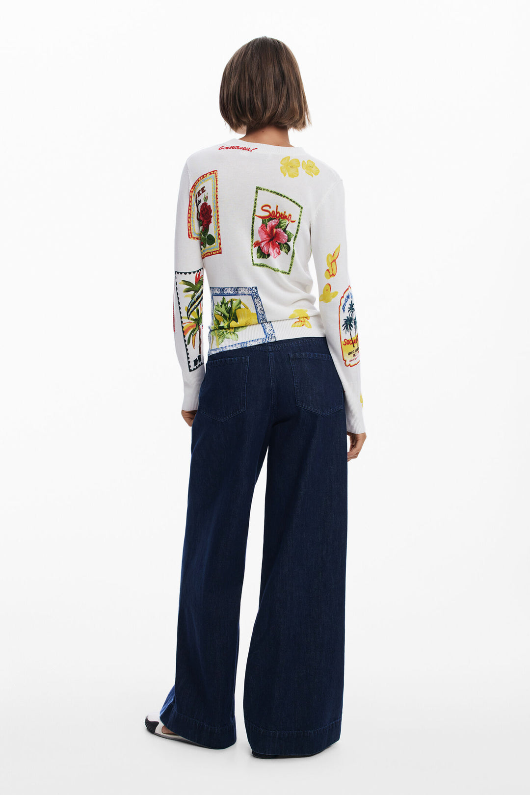 Desigual Tampere Tropical Stamps Sweater