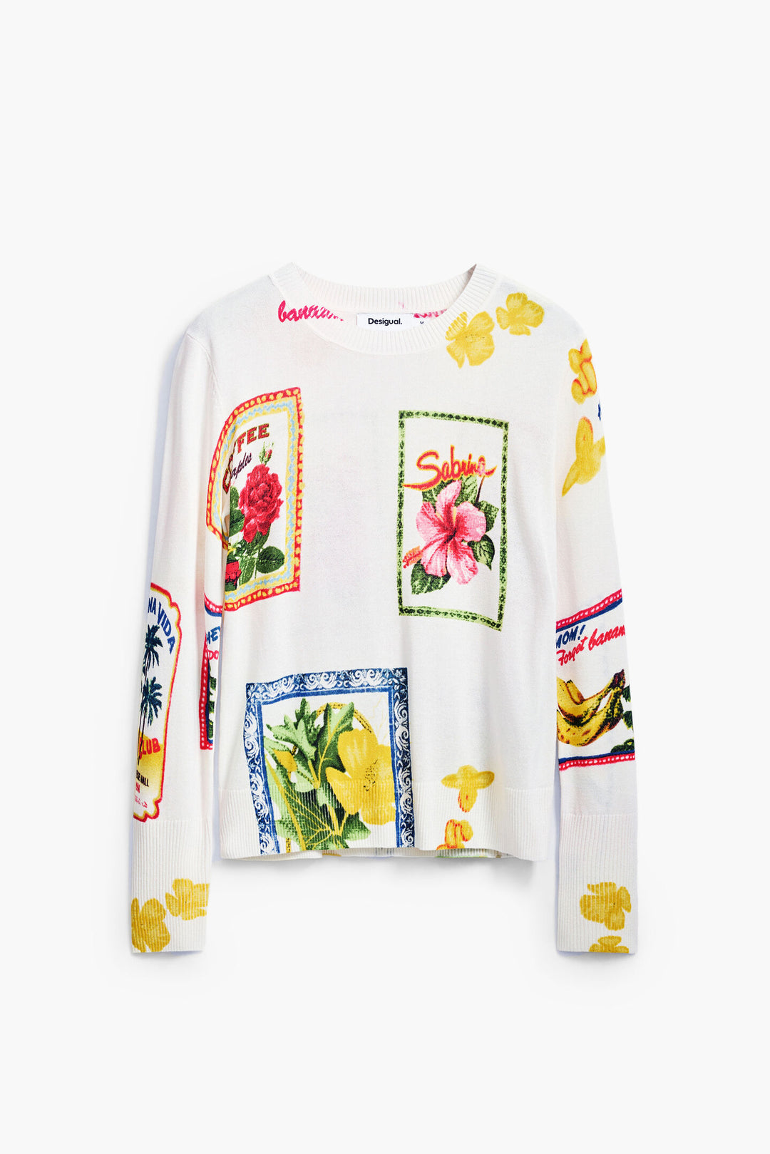 Desigual Tampere Tropical Stamps Sweater