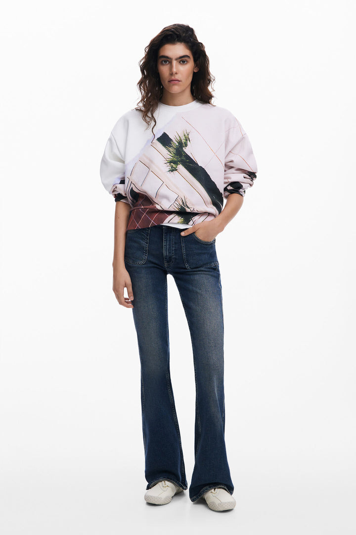 Desigual Patch Printed Sweatshirt