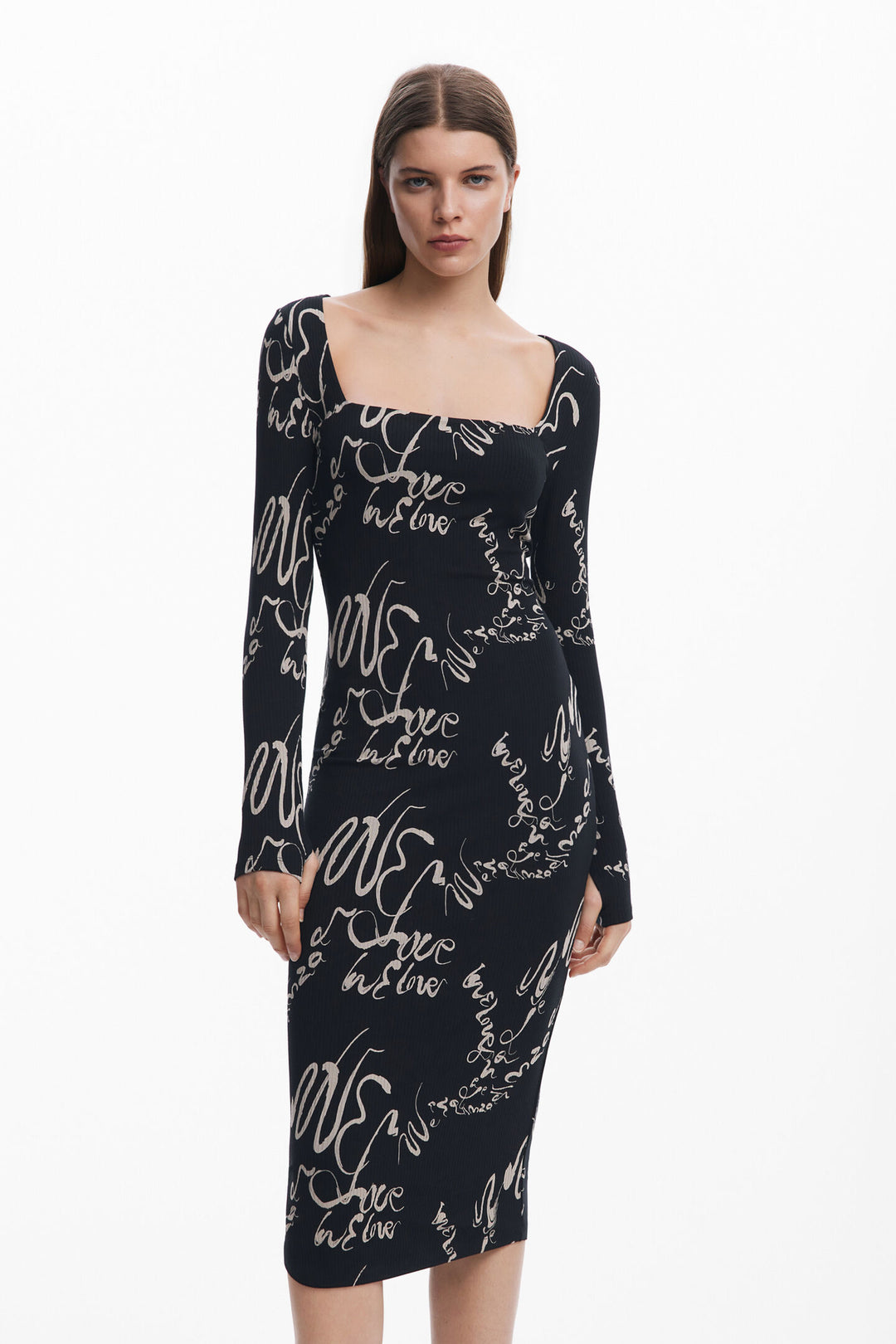 Desigual Valencia Square Neckline Dress